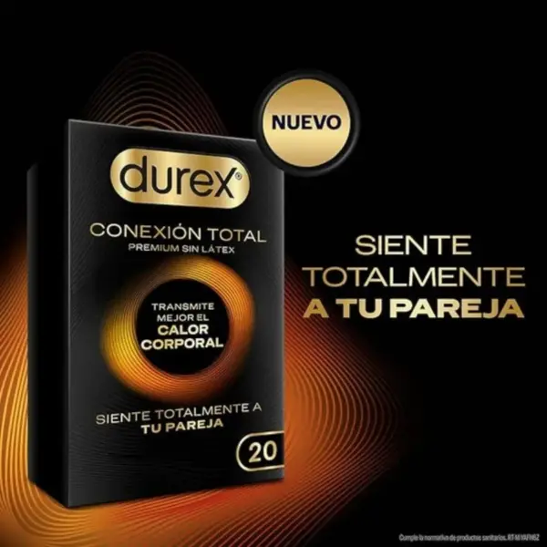 Durex - Conexión Total Ultra Fino Plus Sin Látex 20 Unidades - Imagen 2