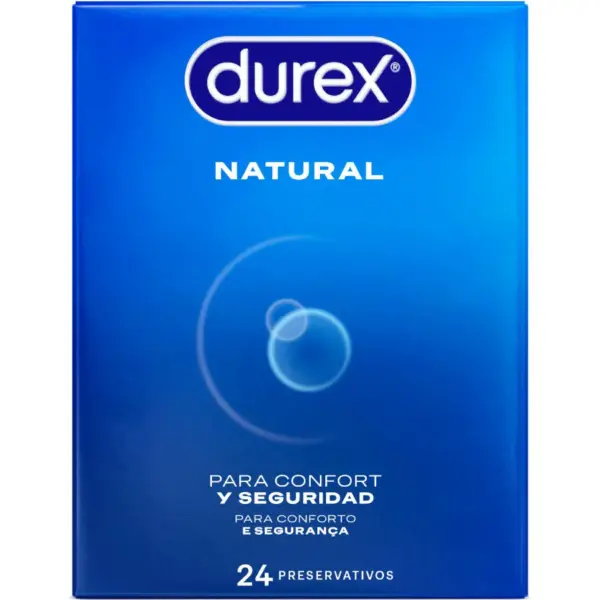 DUREX - Preservativos Natural 24 Unidades para una Protección Confiable