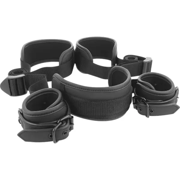 Fetish Submissive - Set de ataduras para la posición piernas abiertas con esposas de neopreno - Imagen 3