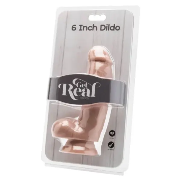 Get Real - Dildo 12 cm con testículos natural para placer realista - Imagen 2