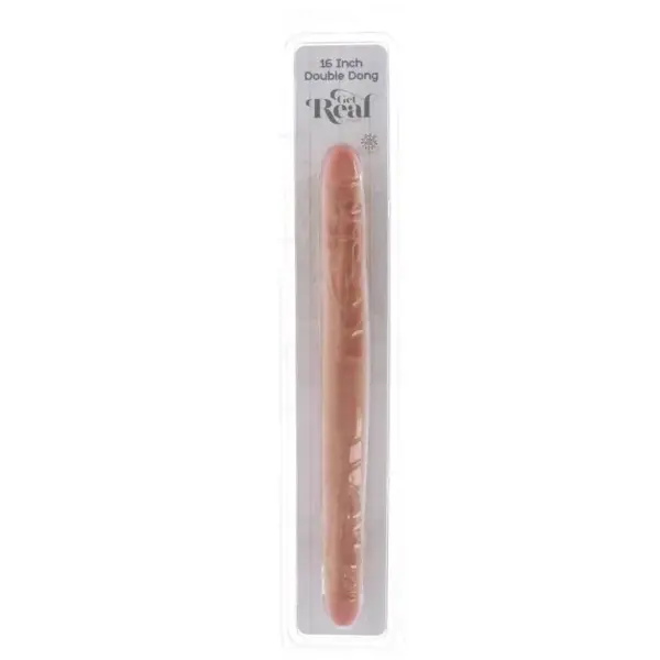 GET REAL - Doble Dong 40 cm Natural para Placer Intenso - Imagen 4