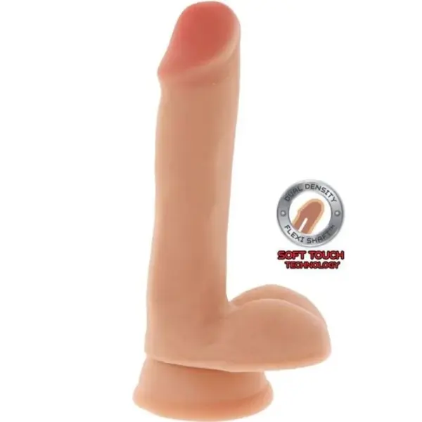 Get Real - Dildo de doble densidad de 17 cm con testículos naturales