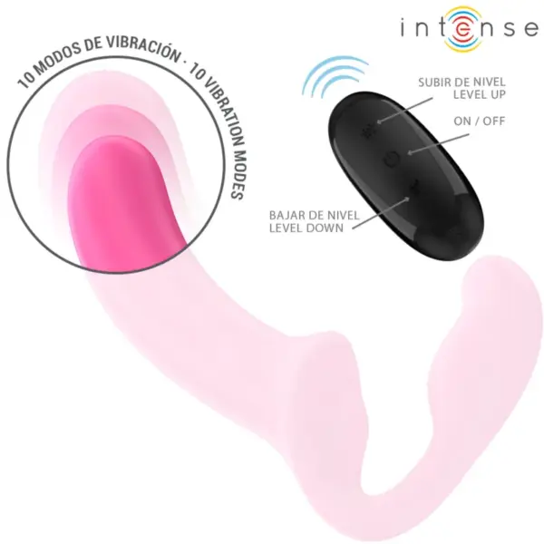 INTENSE - Vibrador Doble Amy 20 cm Rosa con Control Remoto - Imagen 5