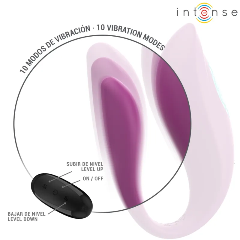 INTENSE - Vibrador U morado con control remoto para el placer profundo - Imagen 5