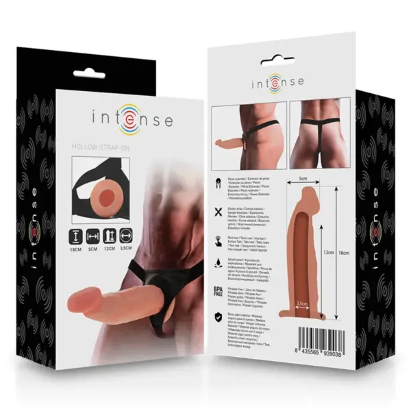 INTENSE - Arnés Hueco con Dildo 18 x 3.5 cm para Placer Sin Límites - Imagen 8