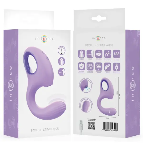 INTENSE - Baxter Vibrador & Estimulador Violeta para Placer Intenso - Imagen 8