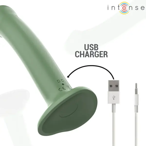 INTENSE - Becca Vibrador con Ventosa 10 Vibraciones Verde Control Remoto - Imagen 7