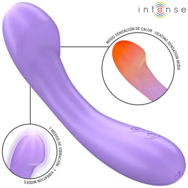 INTENSE - Vibrador calentable Becky 19 cm morado - Imagen 2