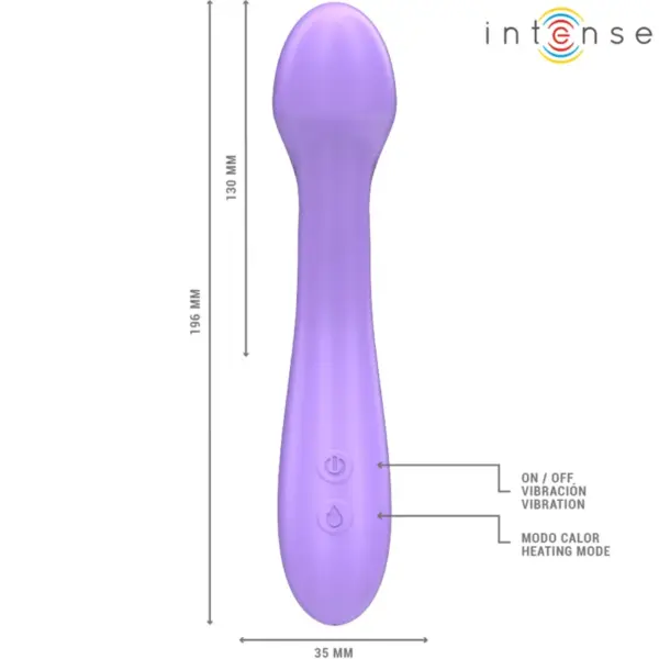 INTENSE - Vibrador calentable Becky 19 cm morado - Imagen 6