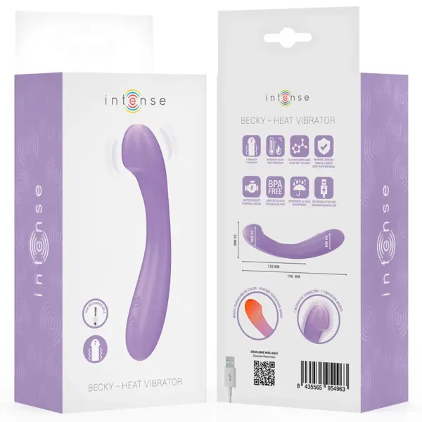 INTENSE - Vibrador calentable Becky 19 cm morado - Imagen 8