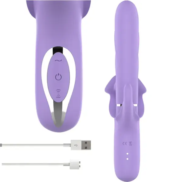INTENSE - Vibrador multifunción recargable con ondas estimuladoras morado - Imagen 4