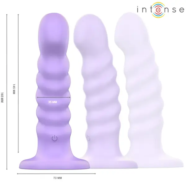 INTENSE - Vibrador Brenda Talla M Diseño en Espiral Morado con Control Remoto - Imagen 3