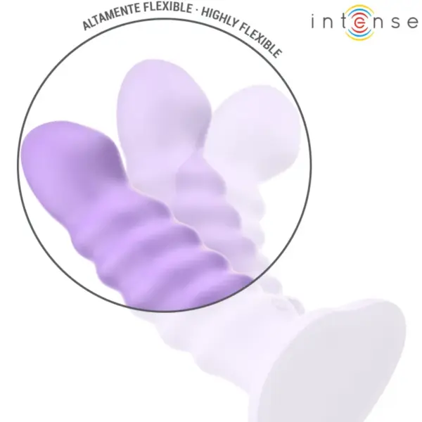 INTENSE - Vibrador Brenda Talla M Diseño en Espiral Morado con Control Remoto - Imagen 7