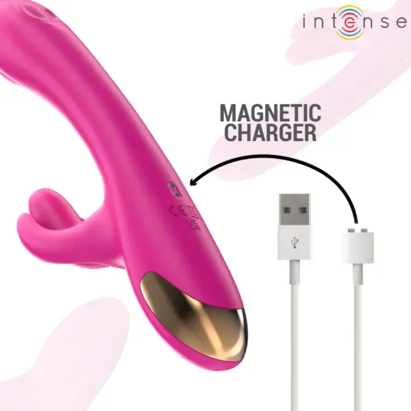 INTENSE - Vibrador multifunción rabbit 23 cm rosa - Imagen 4