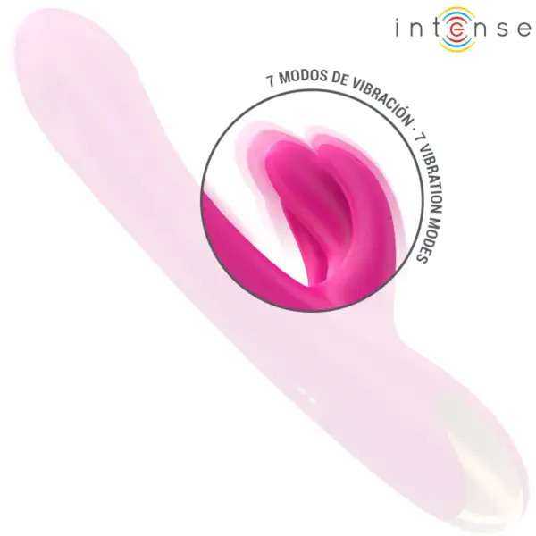 INTENSE - Vibrador multifunción rabbit 23 cm rosa - Imagen 5