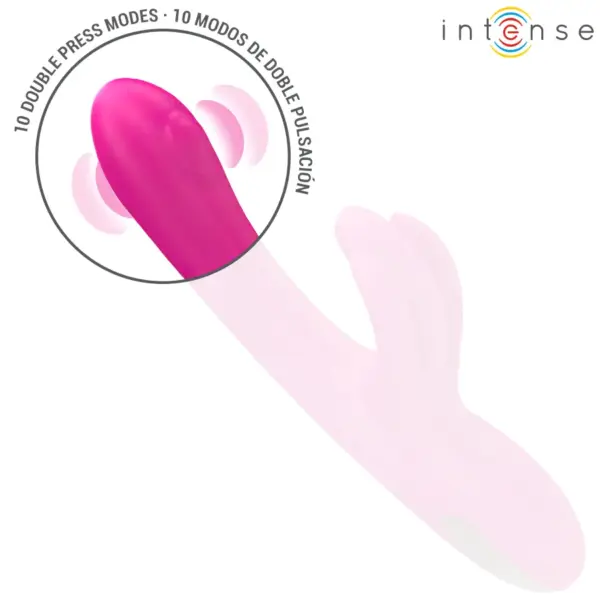 INTENSE - Vibrador multifunción rabbit 23 cm rosa - Imagen 7