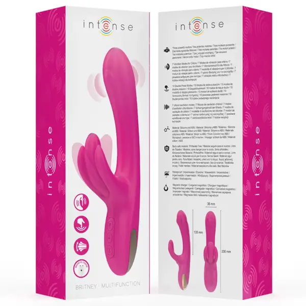 INTENSE - Vibrador multifunción rabbit 23 cm rosa - Imagen 8