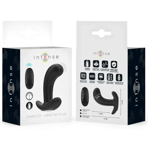 INTENSE - Plug Anal Chandler con control remoto y 10 vibraciones - Imagen 7
