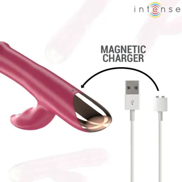 INTENSE - Vibrador multifunción 3 en 1 rojo para una experiencia única - Imagen 7