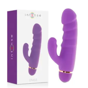 INTENSE - Vibrador Silicone Lila con 20 Modos de Vibración