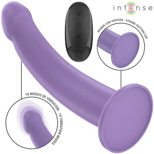 INTENSE - Vibrador EDDIE 17,5 cm con Control Remoto Morado - Imagen 2