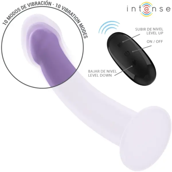 INTENSE - Vibrador EDDIE 17,5 cm con Control Remoto Morado - Imagen 4