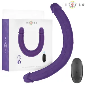 INTENSE - Gunter Dildo Doble Vibrador 40 cm Morado Control Remoto