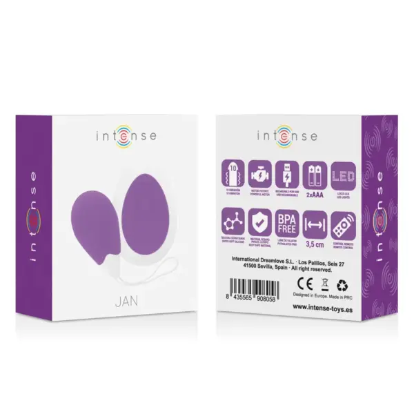 Intense - Huevo Vibrador Control Remoto Lila para Placer Infinito - Imagen 8