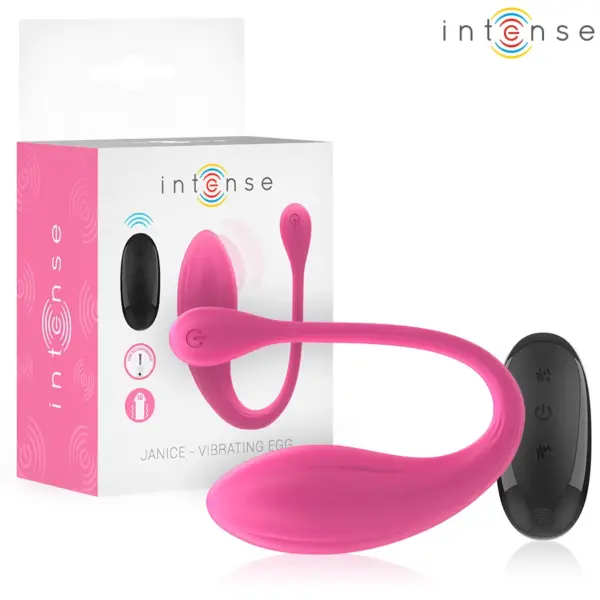 INTENSE - Vibrador U doble estimulación 10 vibraciones rosa control remoto