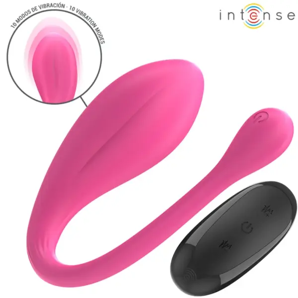 INTENSE - Vibrador U doble estimulación 10 vibraciones rosa control remoto - Imagen 2