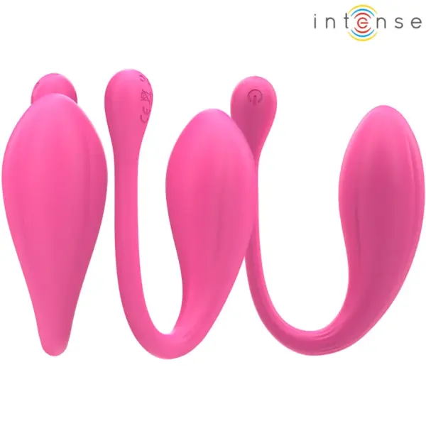 INTENSE - Vibrador U doble estimulación 10 vibraciones rosa control remoto - Imagen 3