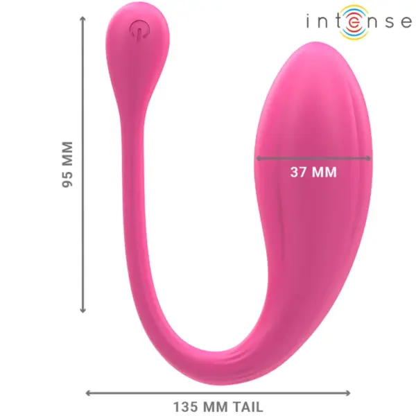 INTENSE - Vibrador U doble estimulación 10 vibraciones rosa control remoto - Imagen 6