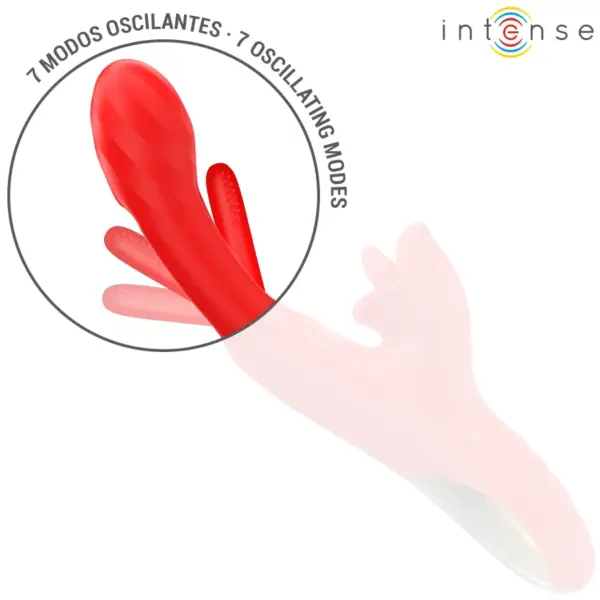 INTENSE - Vibrador multifunción Jessica 24.8 cm rojo para estimulación clitorial - Imagen 5