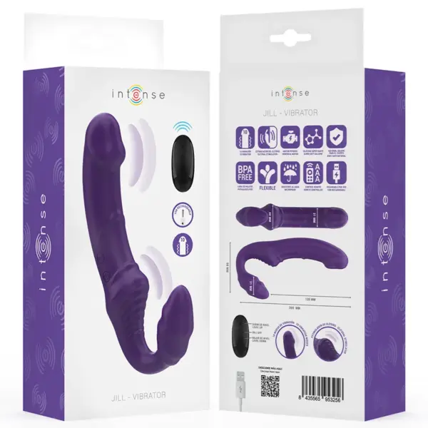 INTENSE - Vibrador Doble Control Remoto Violeta de 20 cm - Imagen 8