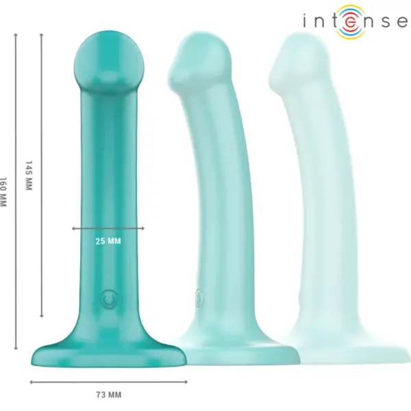 INTENSE - Vibrador KATIE con Ventosa y Control Remoto Azul Oscuro - Imagen 3