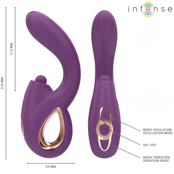INTENSE - LALI Vibrador Punto G Multifunción Morado - Imagen 6
