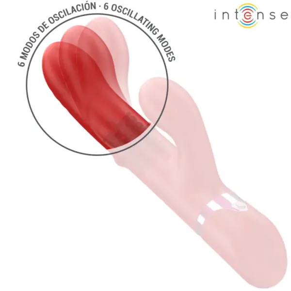 LELE - Vibrador Multifunción Rotatorio y Oscilante Rojo - Imagen 4