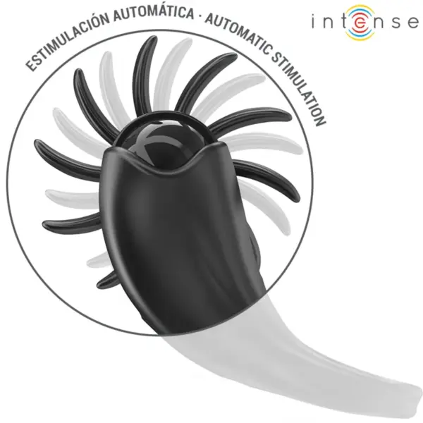 MABEL - Anillo vibrador negro con estimulador de clítoris y 10 vibraciones - Imagen 3
