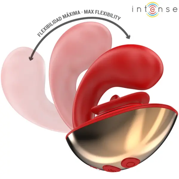 INTENSE - Mariah Vibrador & Estimulador en Forma de U 10 Vibraciones Rojo - Imagen 3