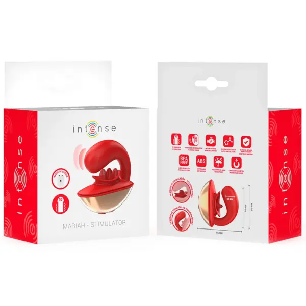 INTENSE - Mariah Vibrador & Estimulador en Forma de U 10 Vibraciones Rojo - Imagen 8