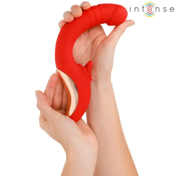 INTENSE - Vibrador y Estimulador en Forma de U Rojo Paulina - Imagen 3
