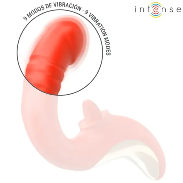 INTENSE - Vibrador y Estimulador en Forma de U Rojo Paulina - Imagen 6