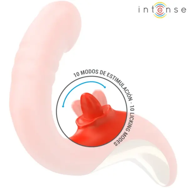 INTENSE - Vibrador y Estimulador en Forma de U Rojo Paulina - Imagen 7