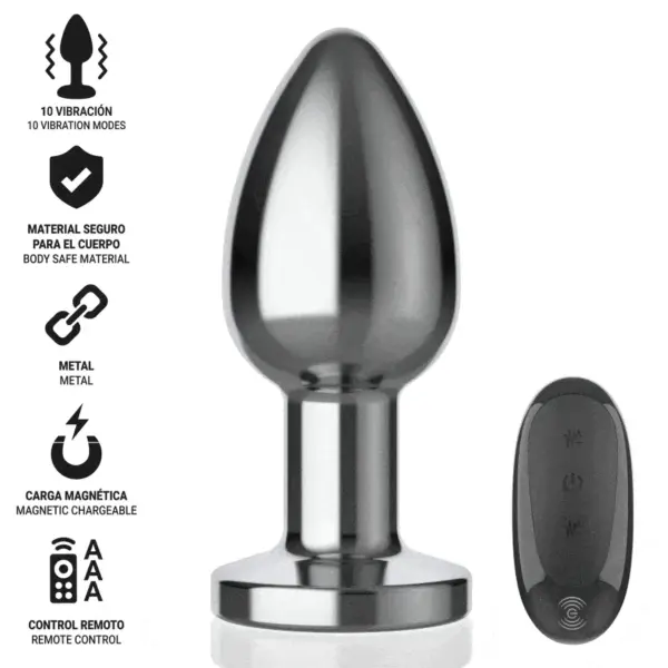 INTENSE - Plug Anal Vibrador con Control Remoto y 10 Vibraciones - Imagen 2