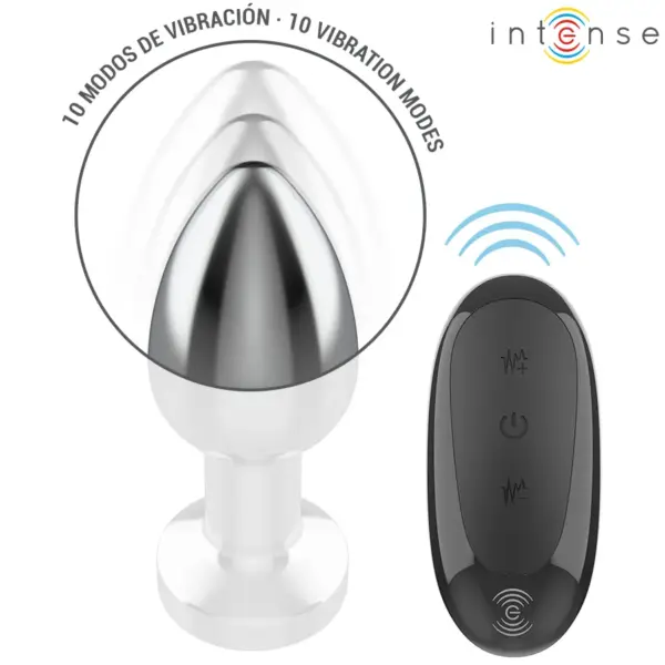 INTENSE - Plug anal vibrador con control remoto y 10 vibraciones - Imagen 4