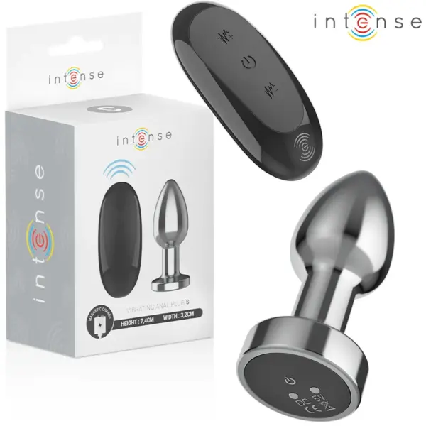 INTENSE - Plug Anal 10 Vibraciones Metal con Control Remoto S