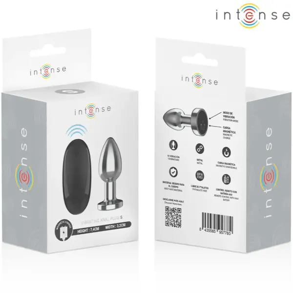 INTENSE - Plug Anal 10 Vibraciones Metal con Control Remoto S - Imagen 8