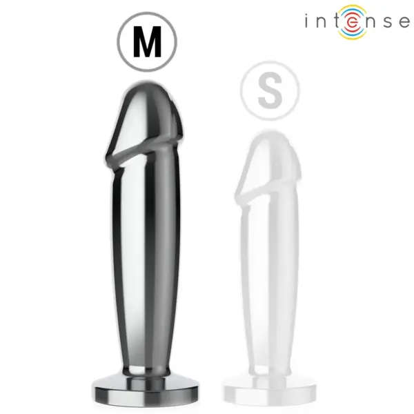 INTENSE - Plug Anal 10 Vibraciones Metal en Forma de Dildo con Control Remoto M - Imagen 6
