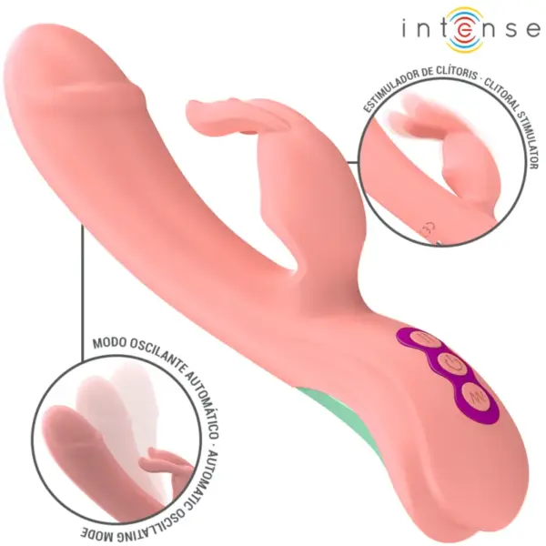 INTENSE - Vibrador Rabbit RACHEL con 5 Vibraciones Rosa - Imagen 2