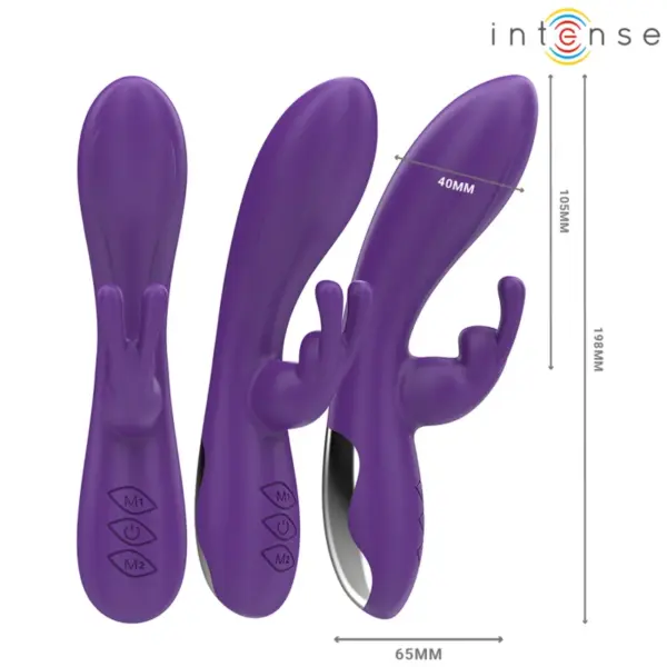 INTENSE - Vibrador Rabbit con 10 Vibraciones Morado - Imagen 3